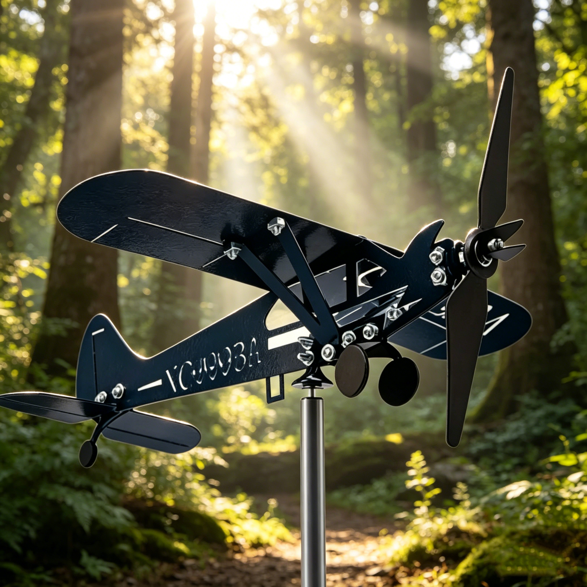 Vintage Airplane Weathervane – Outdoor Wind Indicator