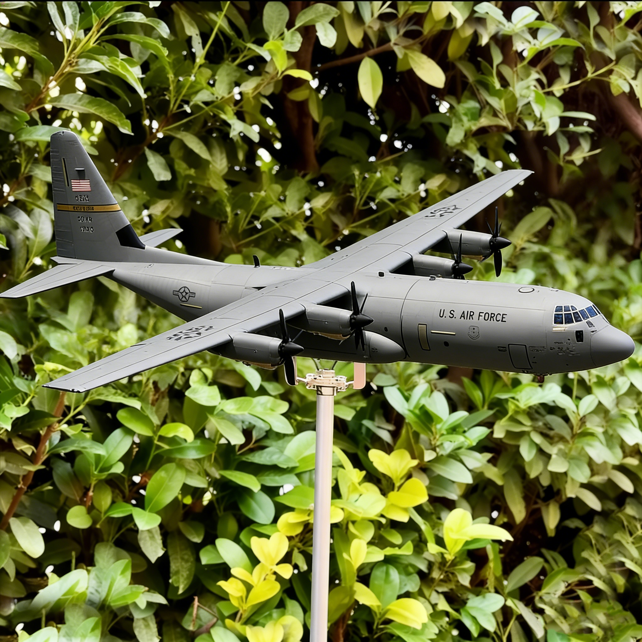 Lockheed C-130 Hercules Outdoor Aircraft Model – Military Garden Decor