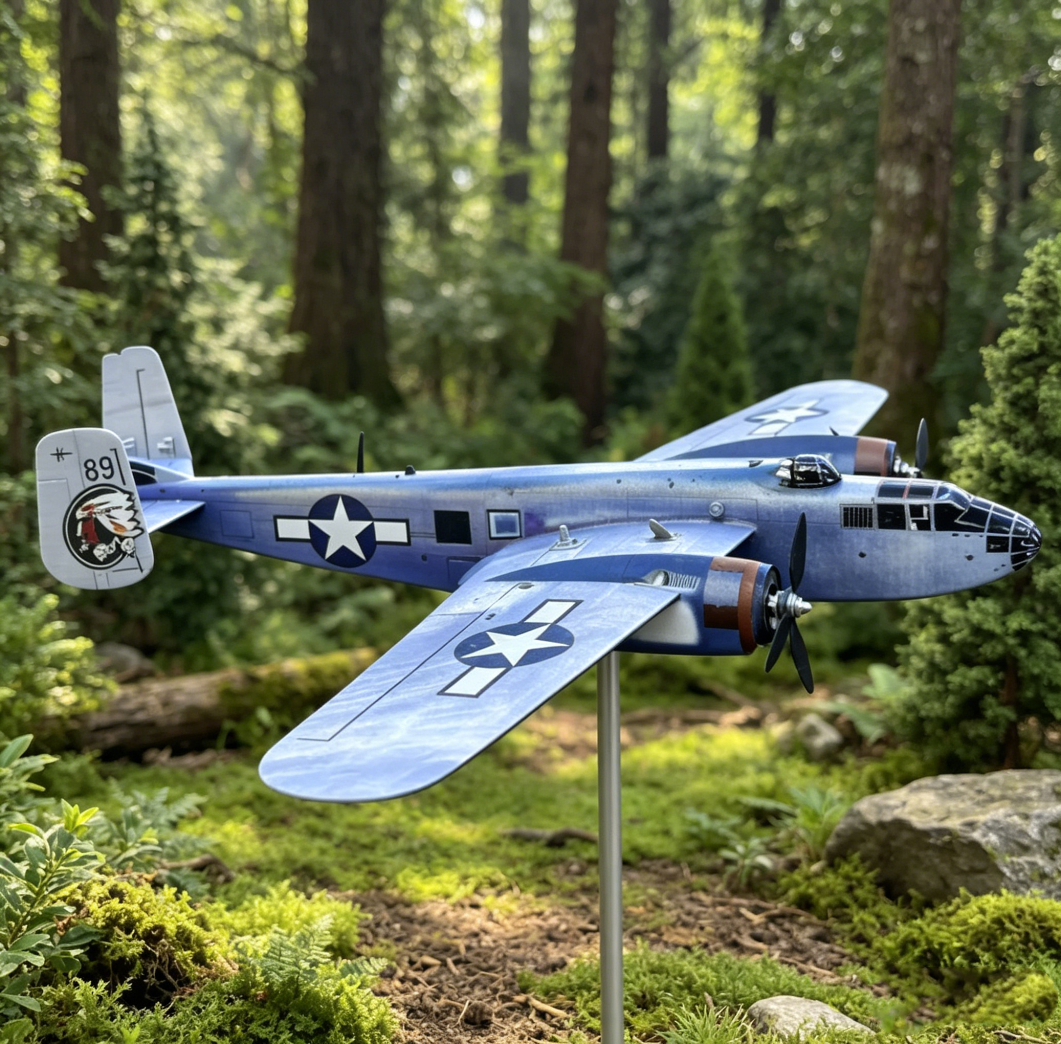 B-25 Mitchell Bomber Weathervane – WWII Aviation Garden Decor