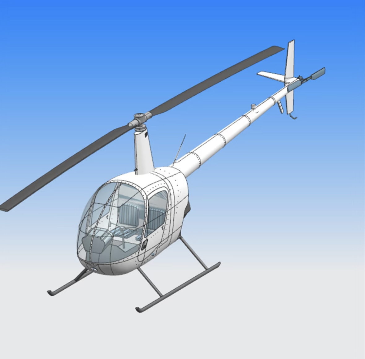 R22 Helicopter Model Windmill – Pilot Gift & Outdoor Yard Art Decor