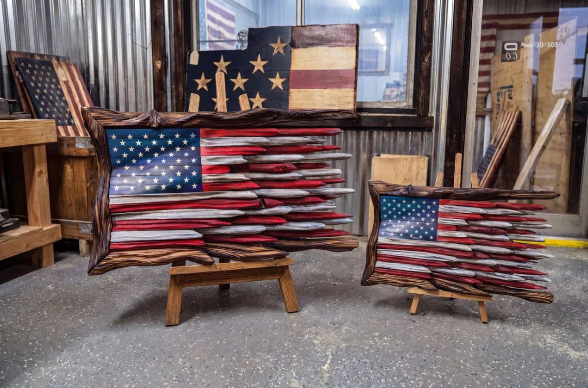 🇺🇸 Handmade Wooden American Flag Wall Art
