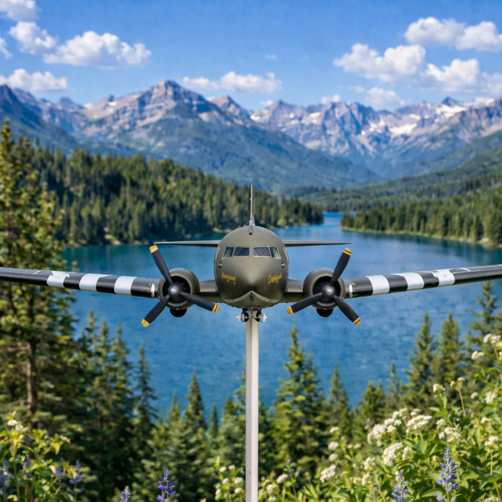 Personalized Iconic C-47 Skytrain D-Day Weathervane - WWII Aviation Tribute Wind Art