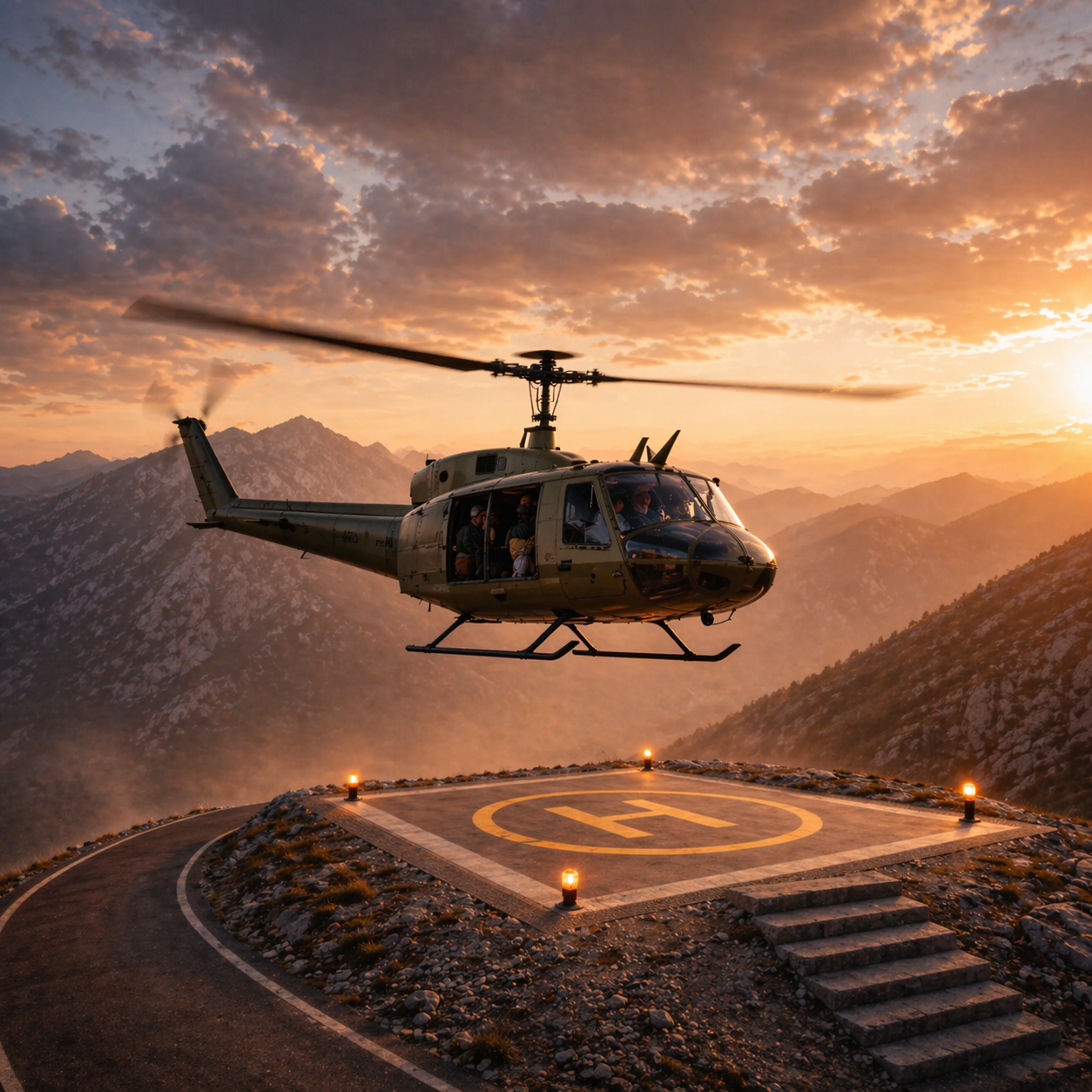 UH-1 Huey Helicopter Weathervane – Outdoor Garden Decor Model