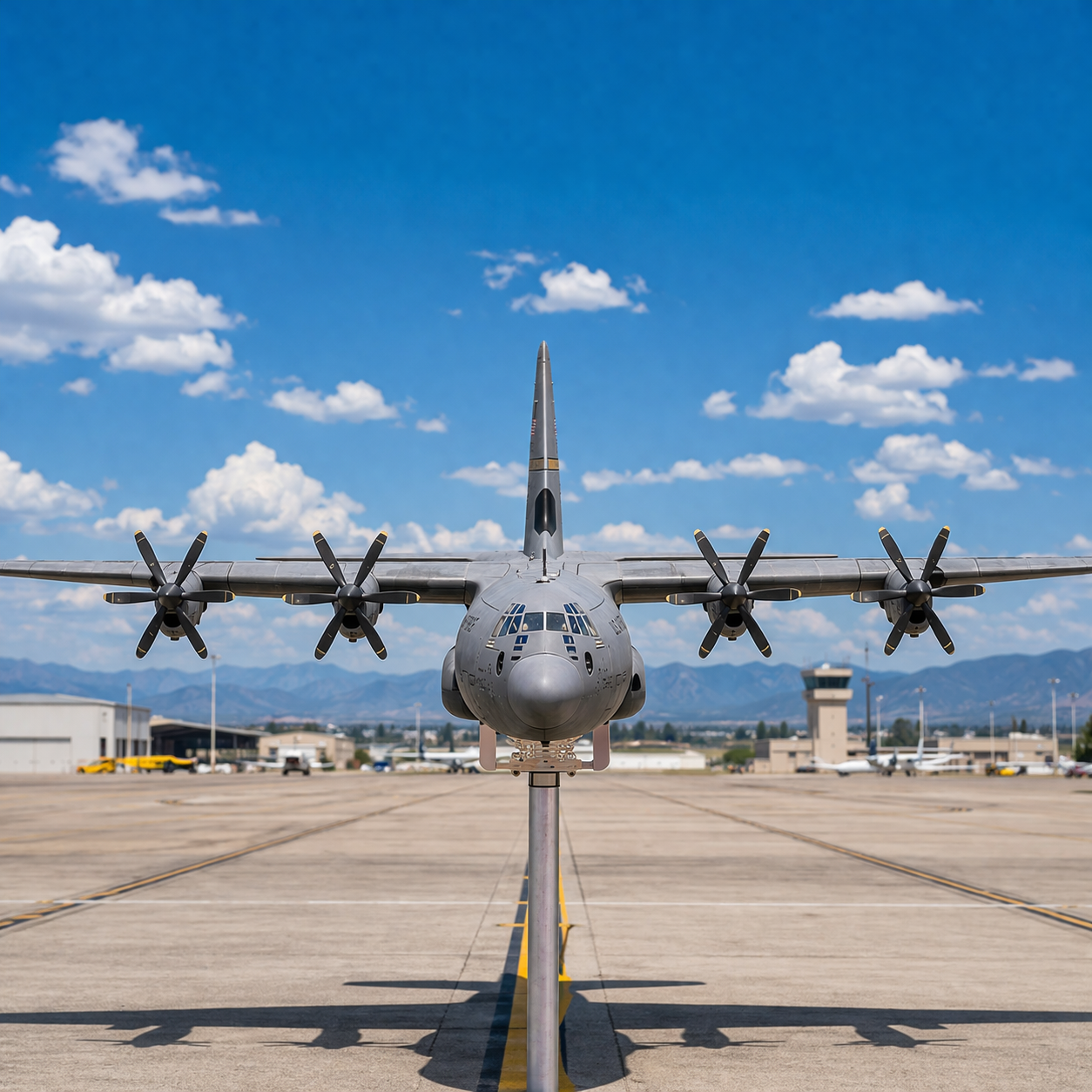 Personalized Lockheed C-130 Hercules Aircraft Weathervane - Military Garden Decor Outdoor Model