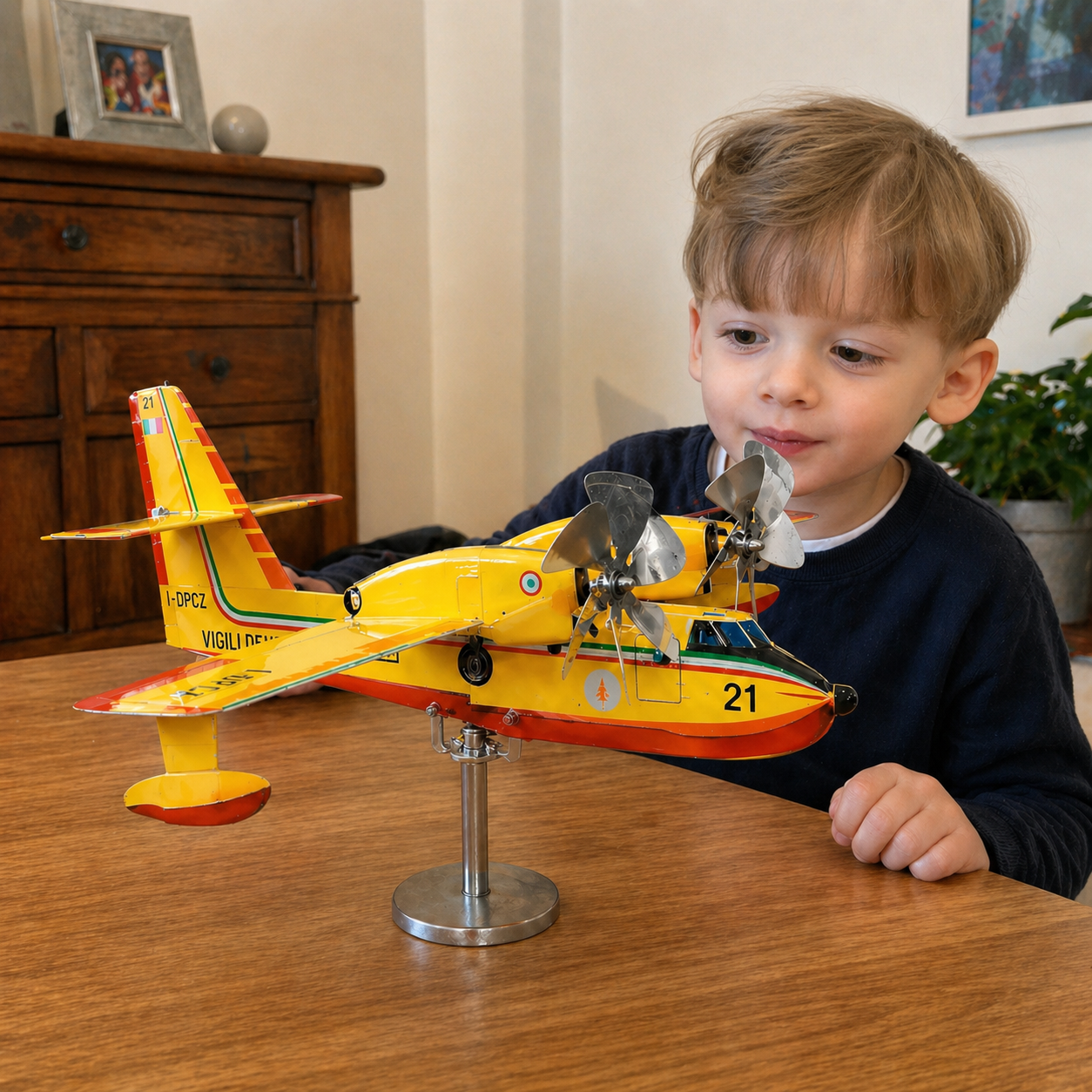 CL-415 Firefighter Aircraft Weathervane Wildfire Rescue Legend Water Bomber Aviation Garden Wind Spinner