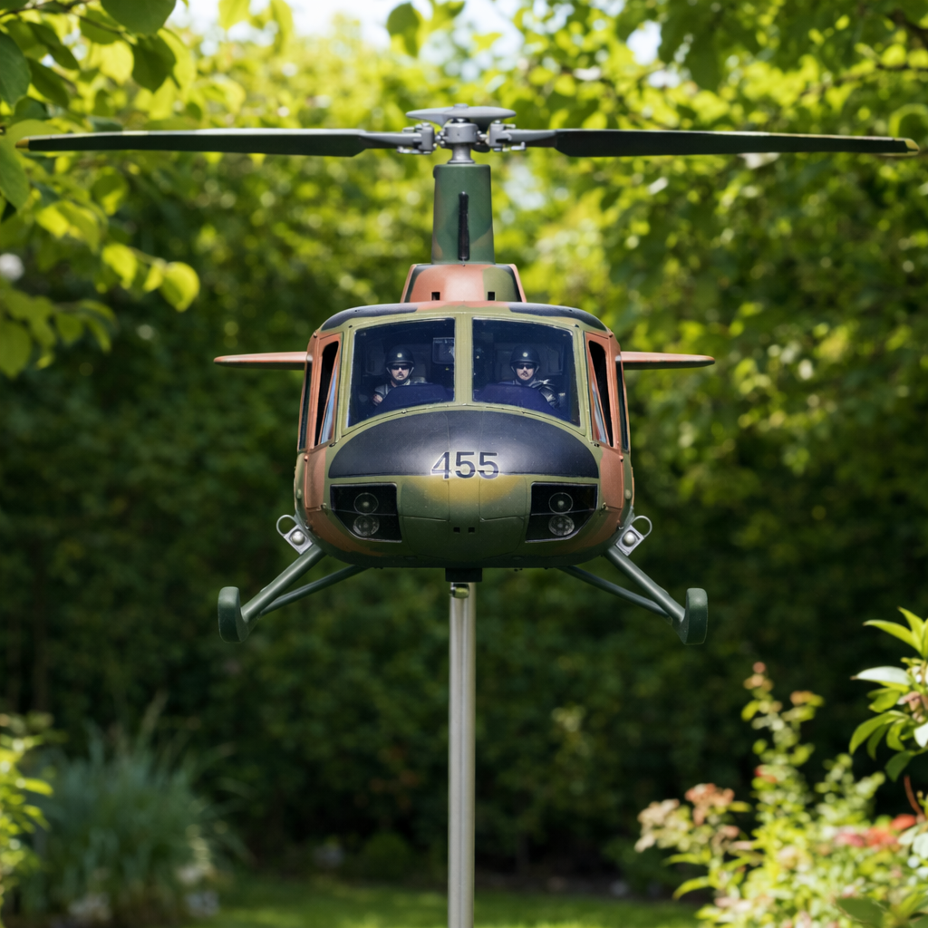 UH-1 Huey Helicopter Weathervane – Outdoor Garden Decor Model