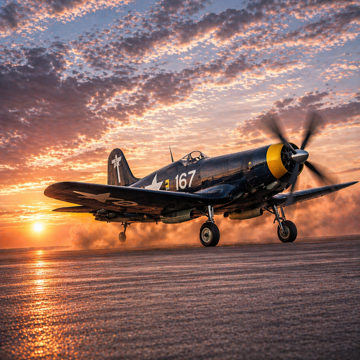 WWII F4U Corsair Wind Spinner Weathervane, US Navy Fighter Outdoor Garden Decor