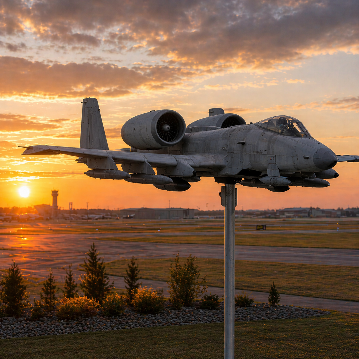 A-10 Warthog "BRRRRT" Attack Plane Weathervane - Military Aviation Outdoor Garden Decor