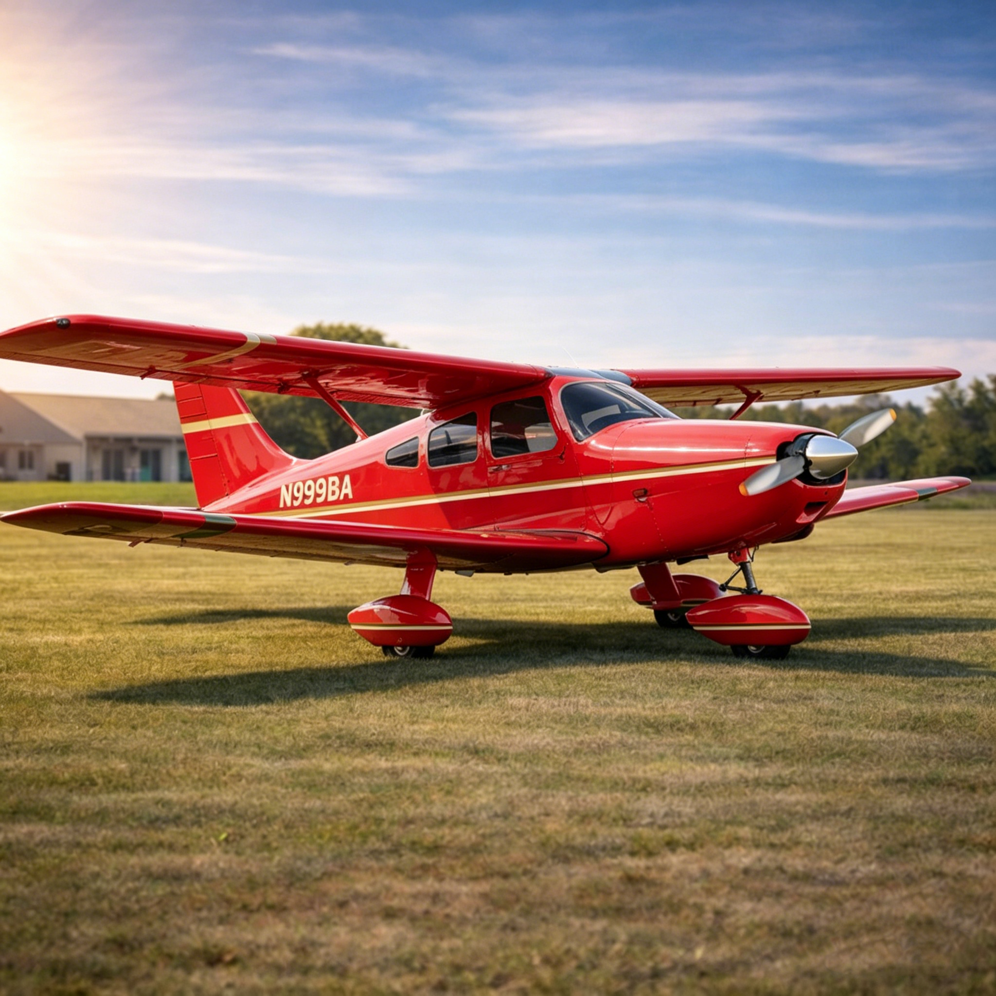 Personalized Red Piper J-3 Cub Metal Weathervane, Vintage Aircraft Outdoor Garden Decor