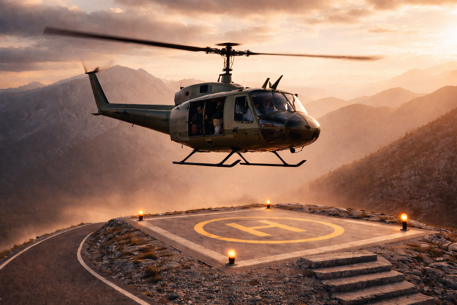 UH-1 Huey Helicopter Weathervane – Outdoor Garden Decor Model