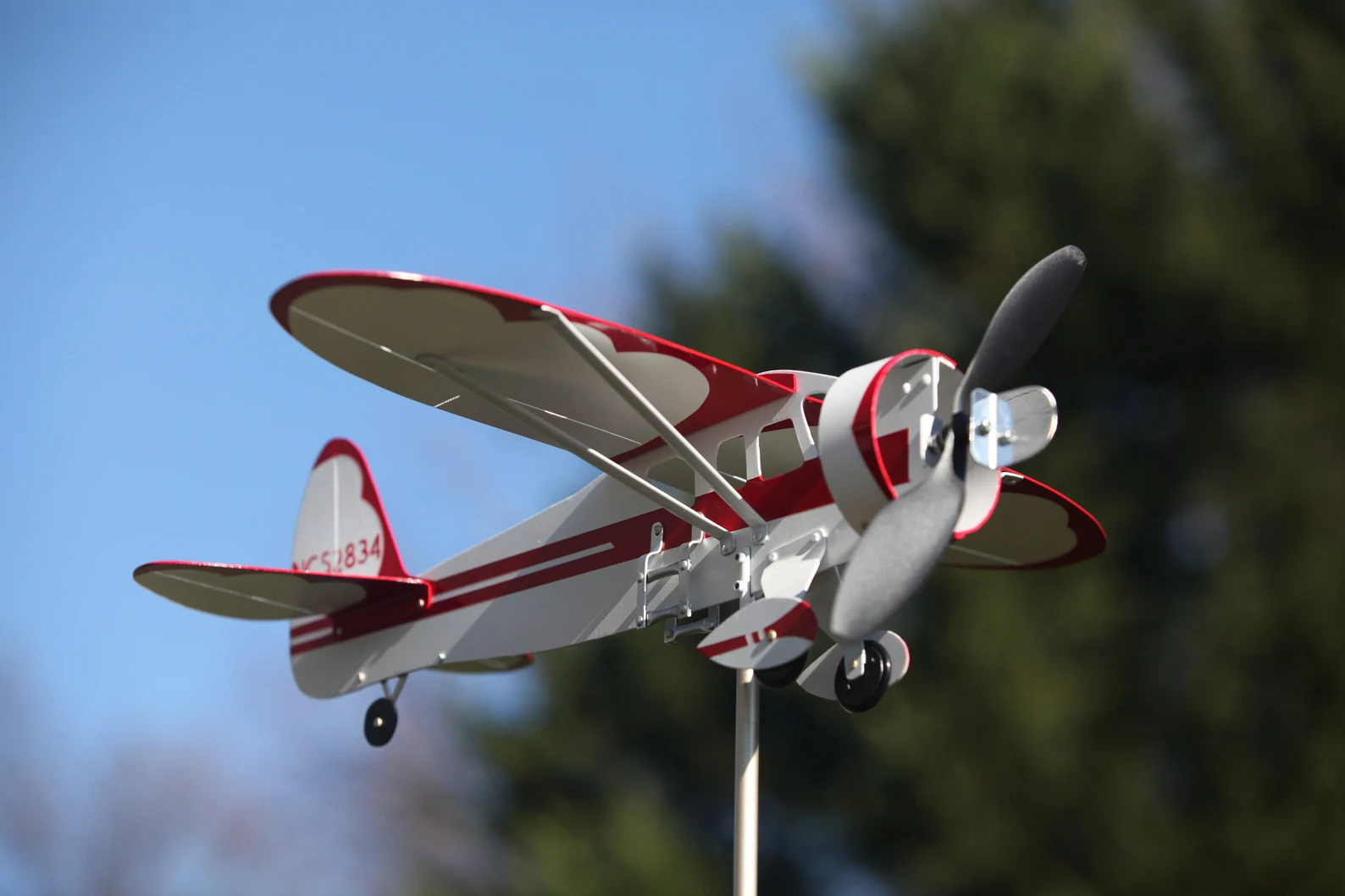 Personalized Howard DGA-15P Weathervane - Vintage Golden Age Aircraft Outdoor Garden Decor for Aviation Enthusiasts