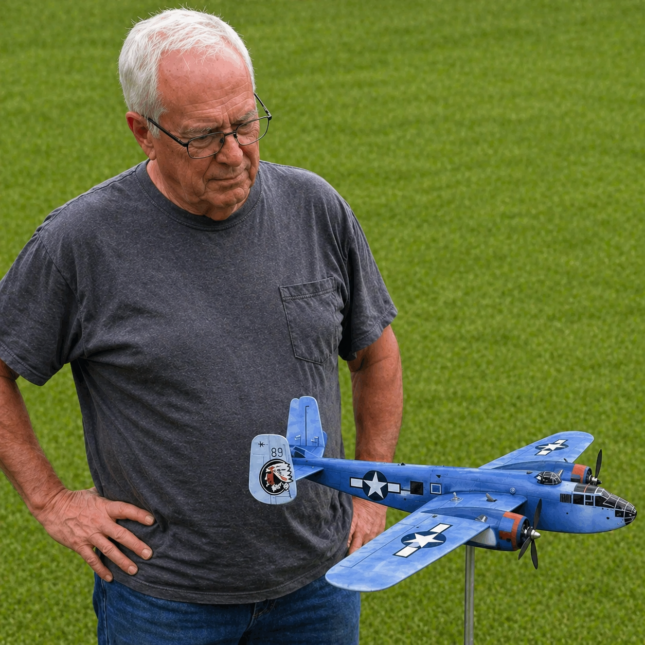 B-25 Mitchell Bomber Weathervane WWII Doolittle Raid Legend Pacific Theater Aviation Outdoor Garden Decor
