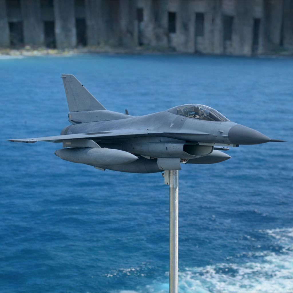 Personalized F-16 Fighting Falcon Aircraft Weathervane Garden Stake - Durable Outdoor Patio Decor for Aviation Enthusiasts