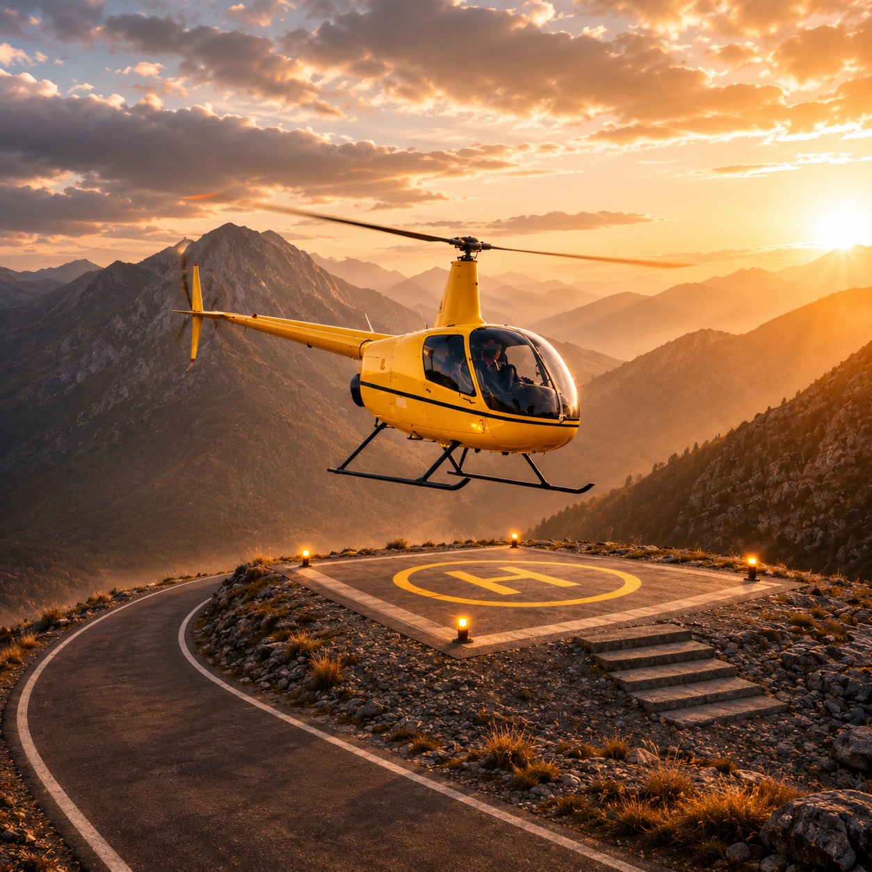 Yellow Helicopter C-521 Metal Weathervane Light Utility Air Rescue Wind Spinner Garden Decor