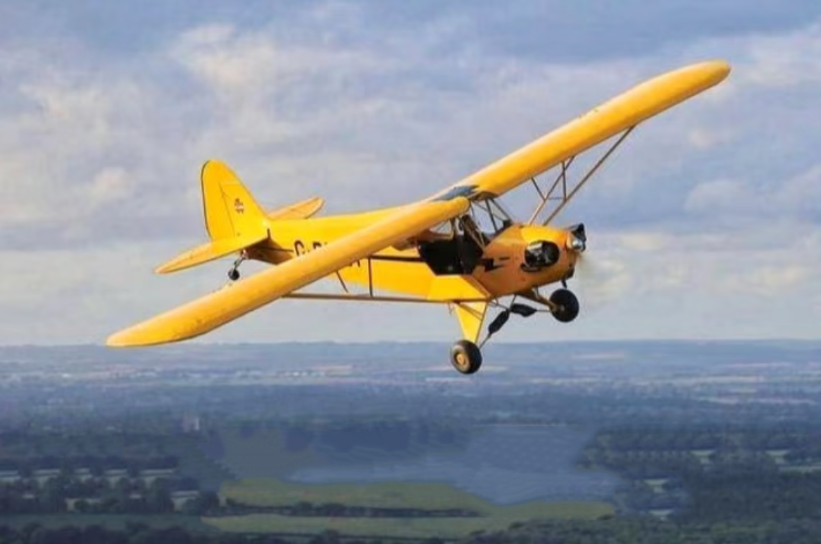 Personalized Piper J-3 Cub Weather Vane: Yellow Airplane Outdoor Decoration