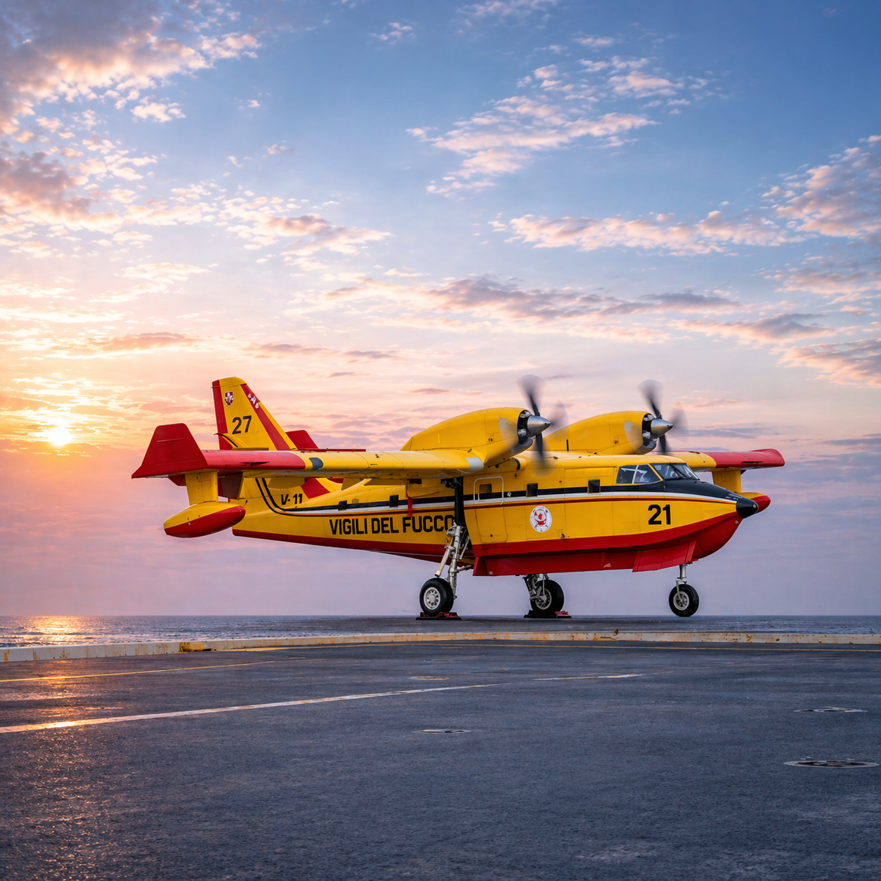 CL-415 Firefighter Aircraft Weathervane – Aviation Garden Wind Spinner
