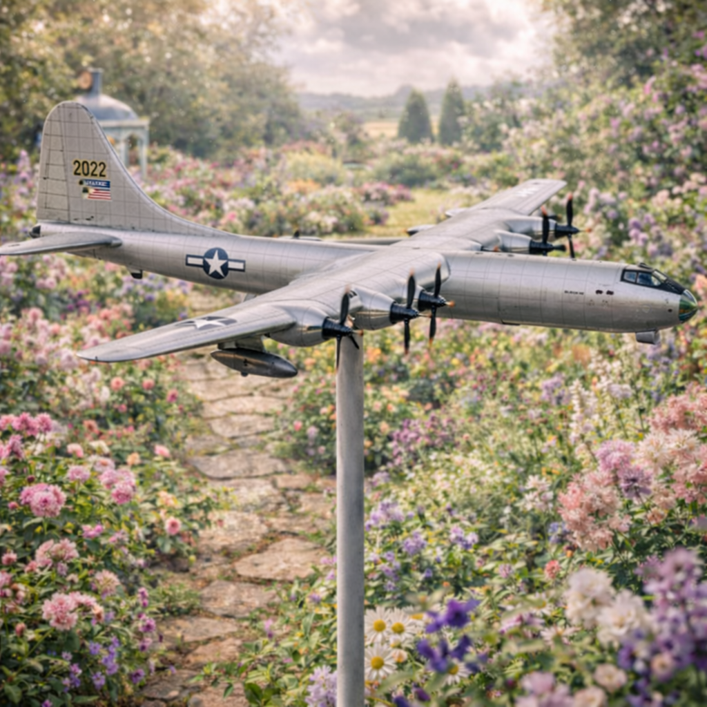 Convair B-36 Peacemaker Metal Weathervane, Cold War USAF Bomber Weatherproof Outdoor Garden Decor