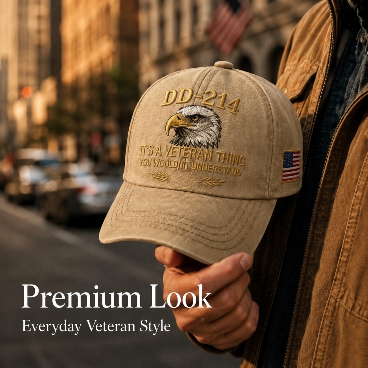 DD-214 Veteran 3D Embroidered Cap - “IT'S A VETERAN THING YOU WOULDN'T UNDERSTAND”🎁
