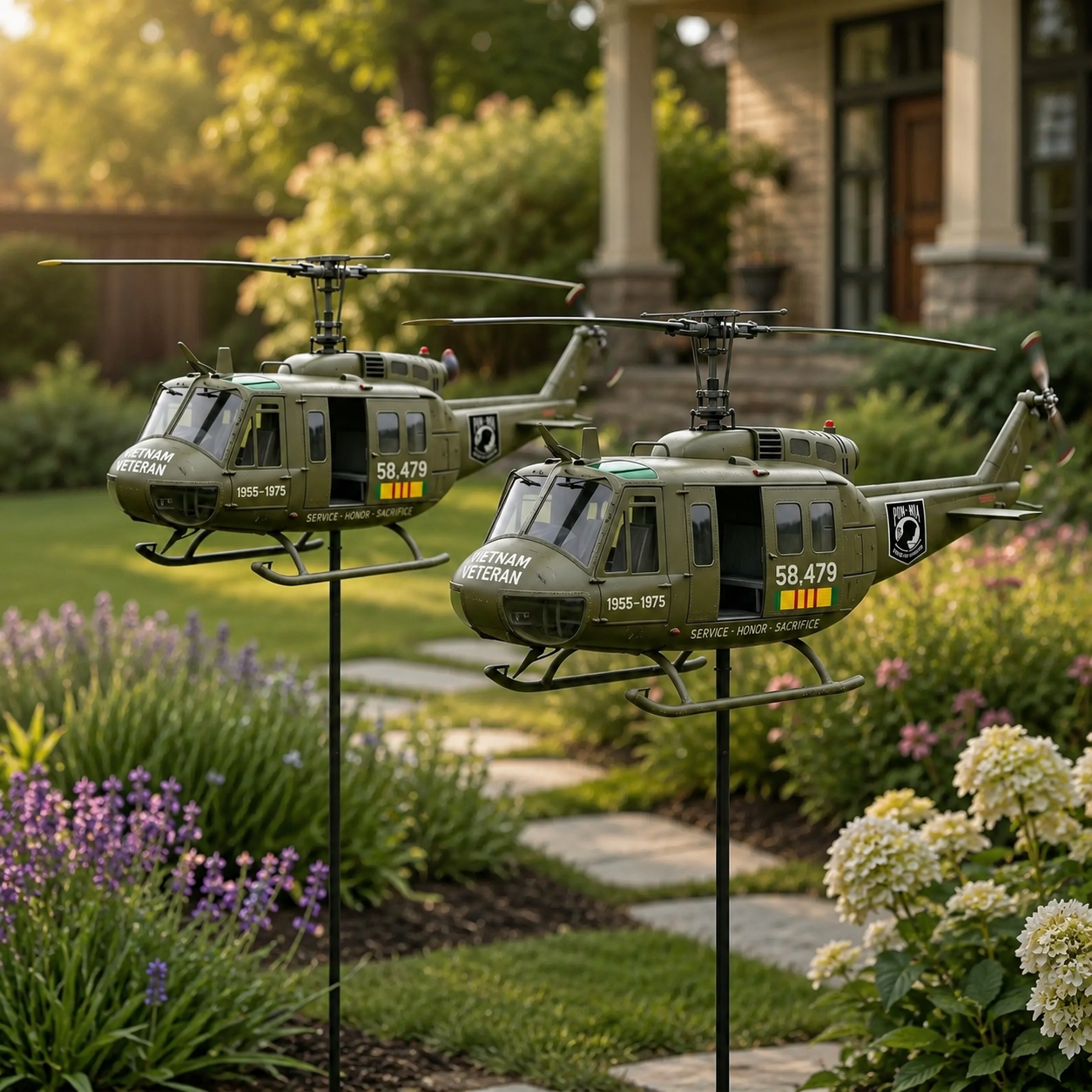 Vietnam Veteran UH-1 Commemorative Wind Spinner