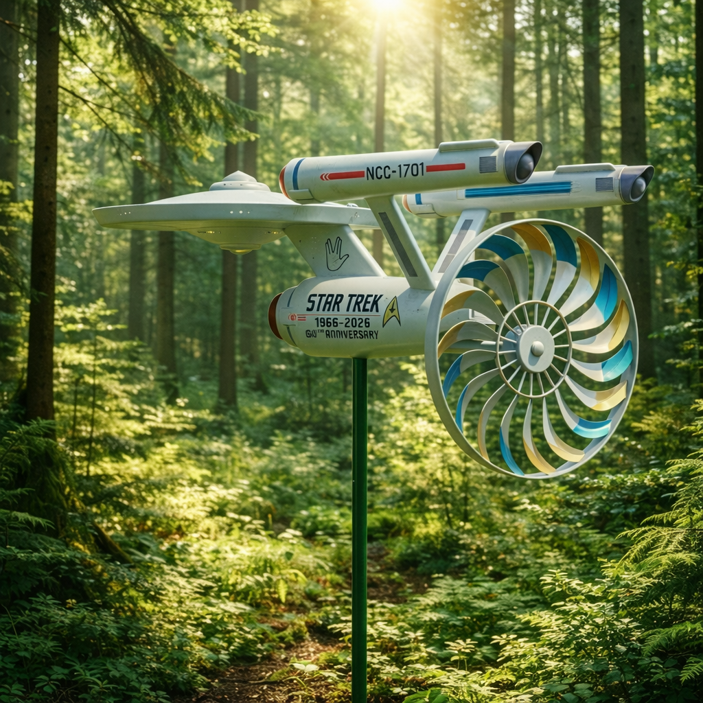 Star Trek USS Enterprise Wind Spinner Garden Stake