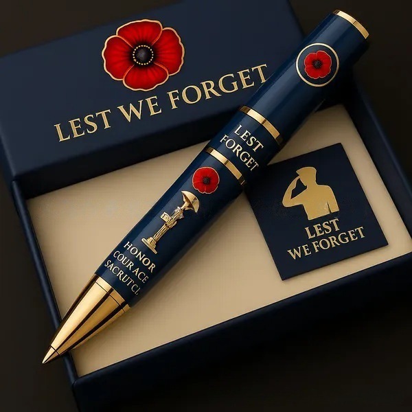 Lest We Forget Commemorative Pen Set – Honor, Courage & Sacrifice