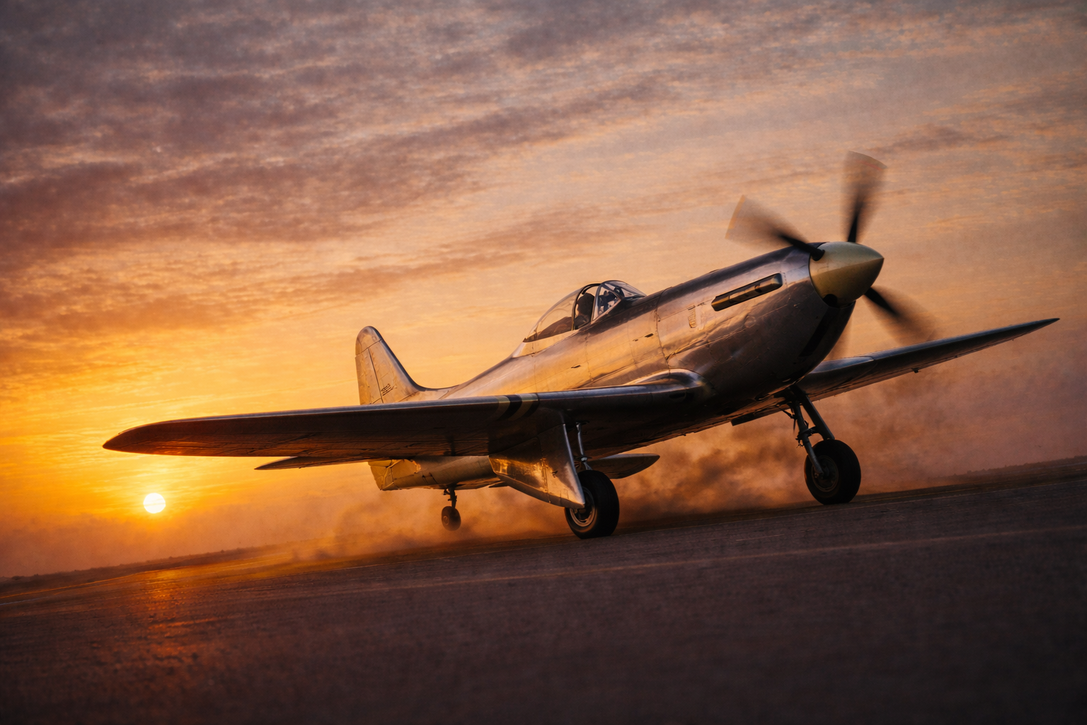 Vintage P-51 Mustang Airplane Weathervane – WWII Military Garden Wind Spinner Decor