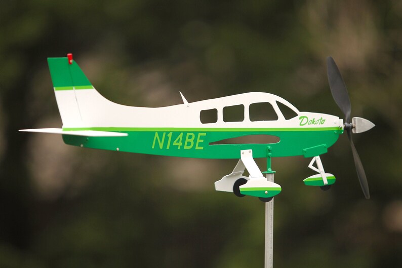 Personalized Piper Dakota Weathervane - PA-28 Cherokee Series Aircraft Decor for Aviation Collectors