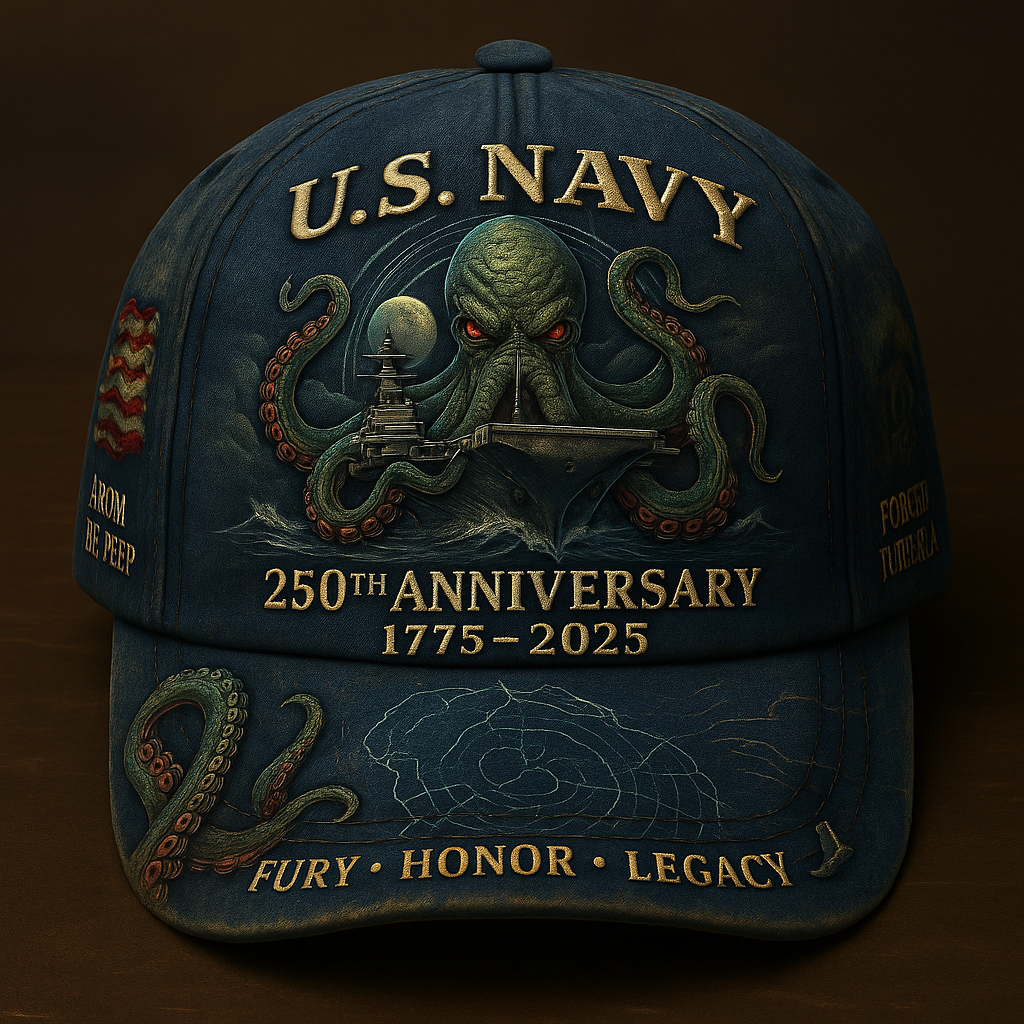 U.S. Navy 250th Anniversary Kraken Tribute Cap 1775–2025