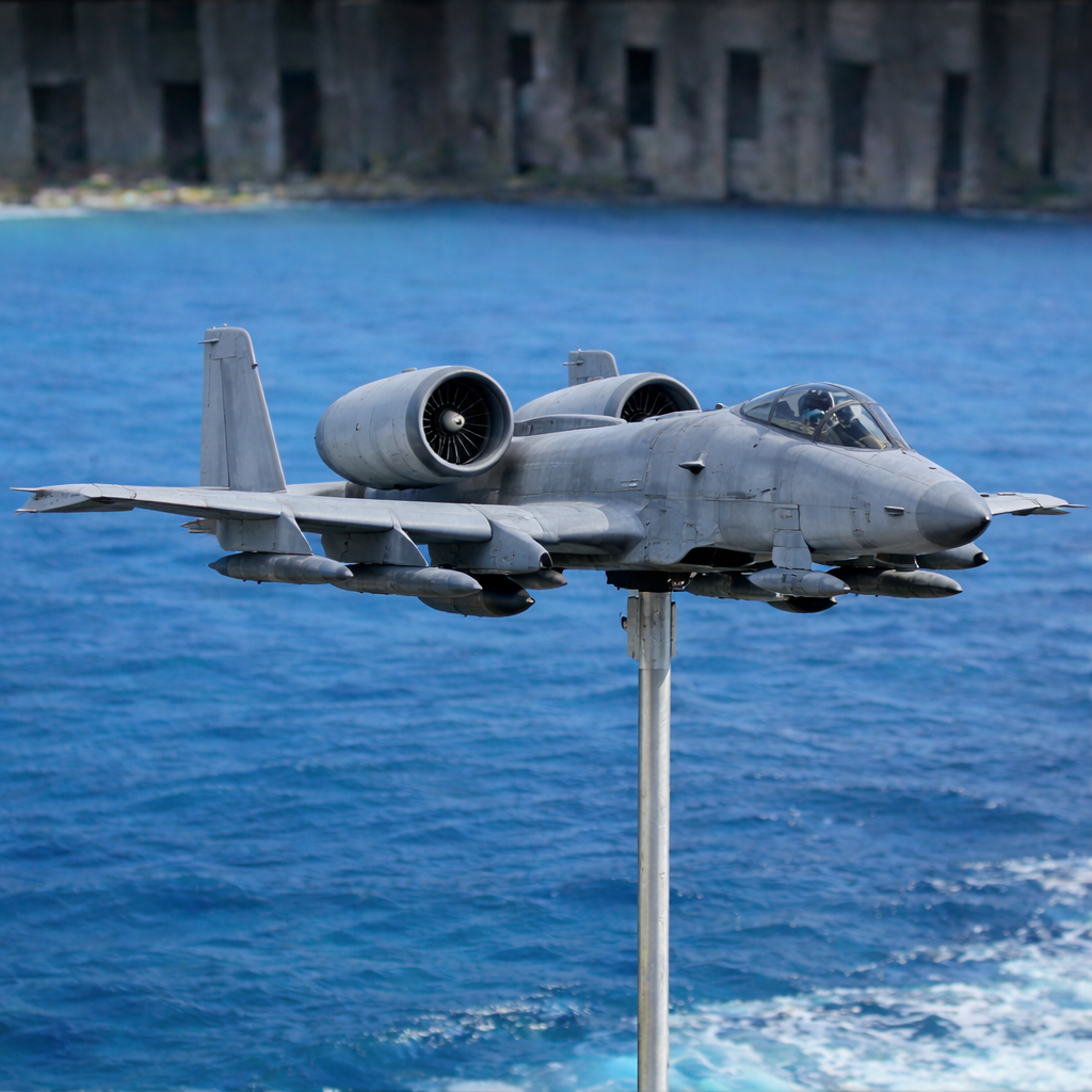 Personalized A-10 Warthog "BRRRRT" Attack Plane Weathervane - Military Aviation Outdoor Garden Decor