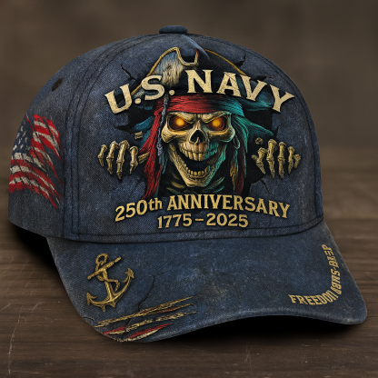 U.S. Navy 250th Anniversary Pirate-Style Commemorative Cap