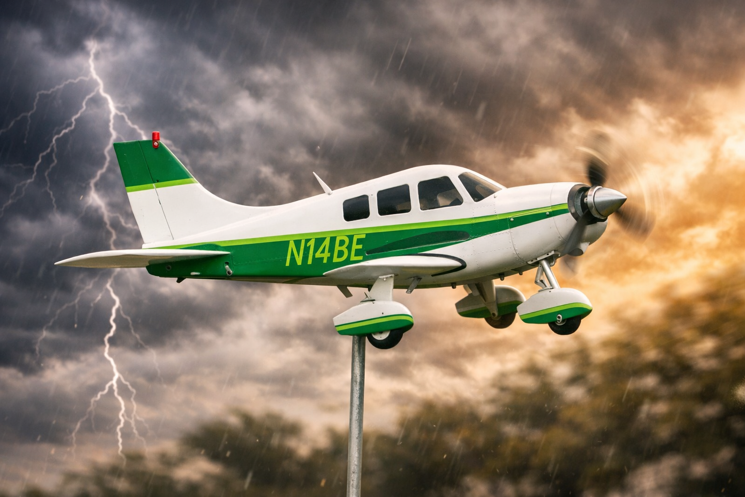 Personalized Piper Dakota Weathervane - PA-28 Cherokee Series Aircraft Decor for Aviation Collectors