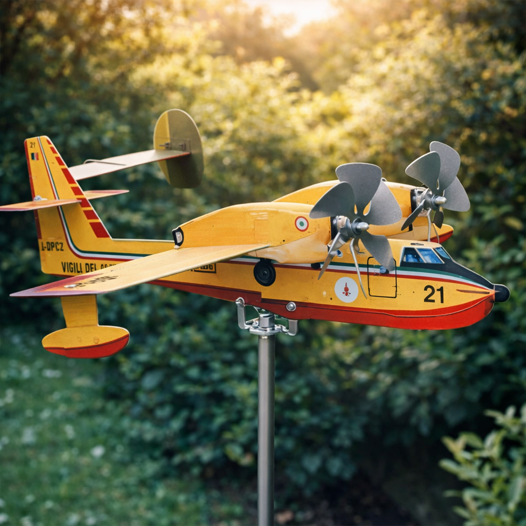 CL-415 Firefighter Aircraft Weathervane – Aviation Garden Wind Spinner