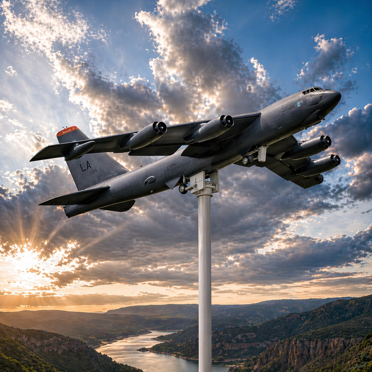 B-52 Stratofortress Metal Weathervane, USAF Military Aircraft Outdoor Garden Decor