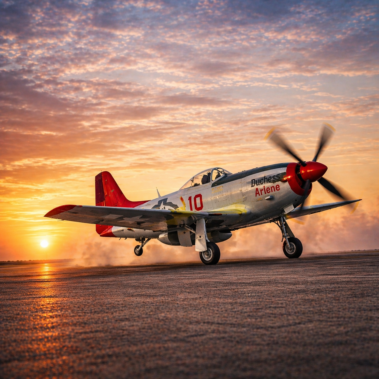 P-51 Mustang Metal Wind Spinner Weathervane with WWII Star and Bar Insignia, WWII Fighter Outdoor Garden Decor