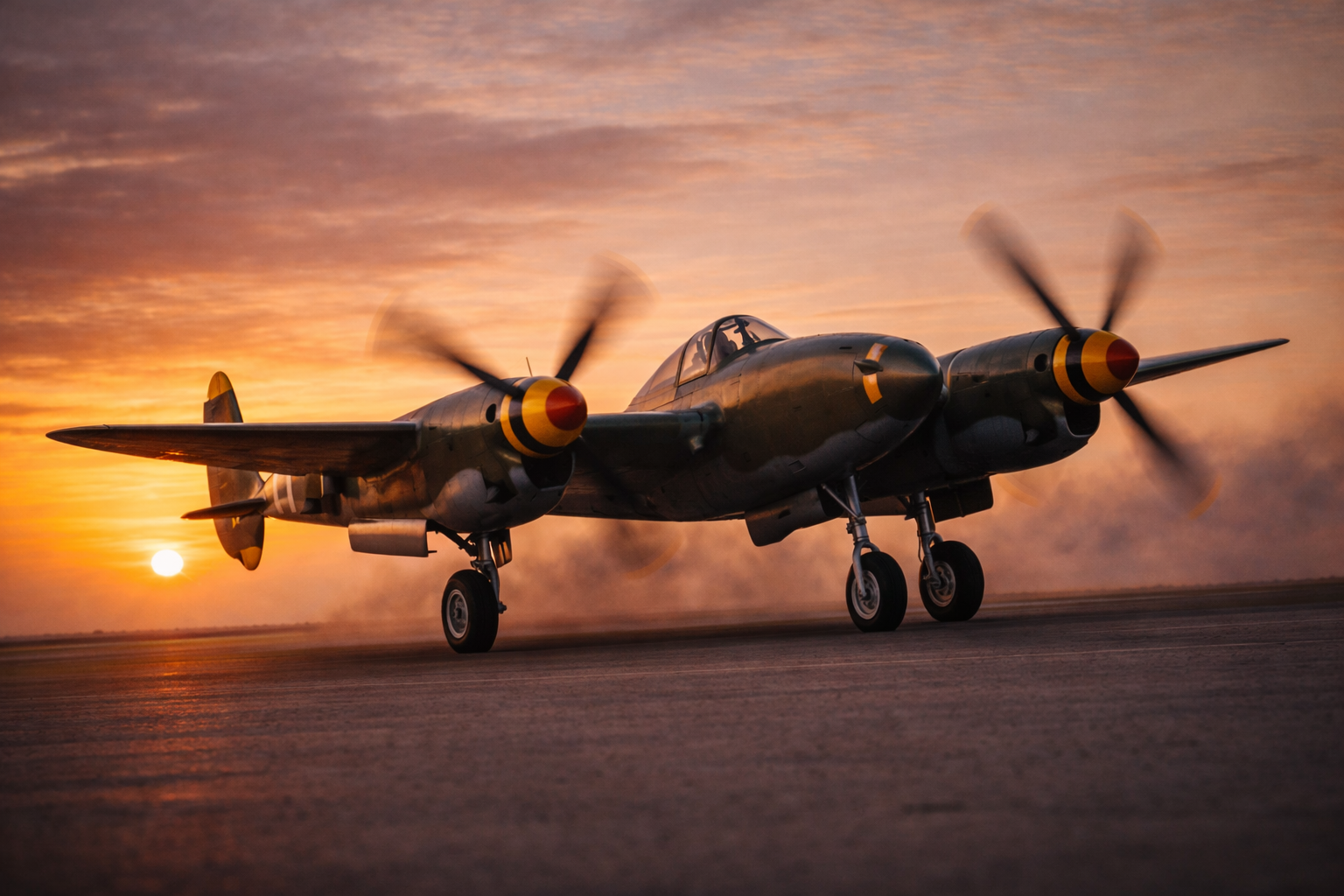 Lockheed P-38 Lightning Metal Weathervane, WWII Twin-Engine Fighter Outdoor Garden Decor