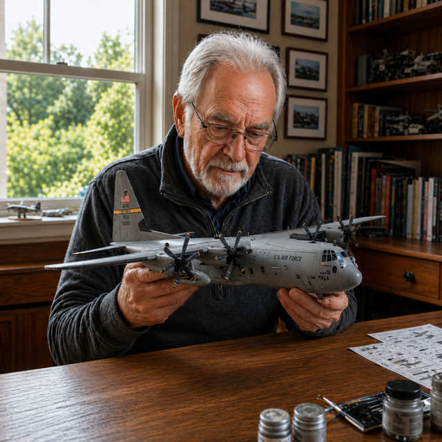 Lockheed C-130 Hercules Aircraft Weathervane Desert Storm Legend Military Garden Decor Outdoor Model