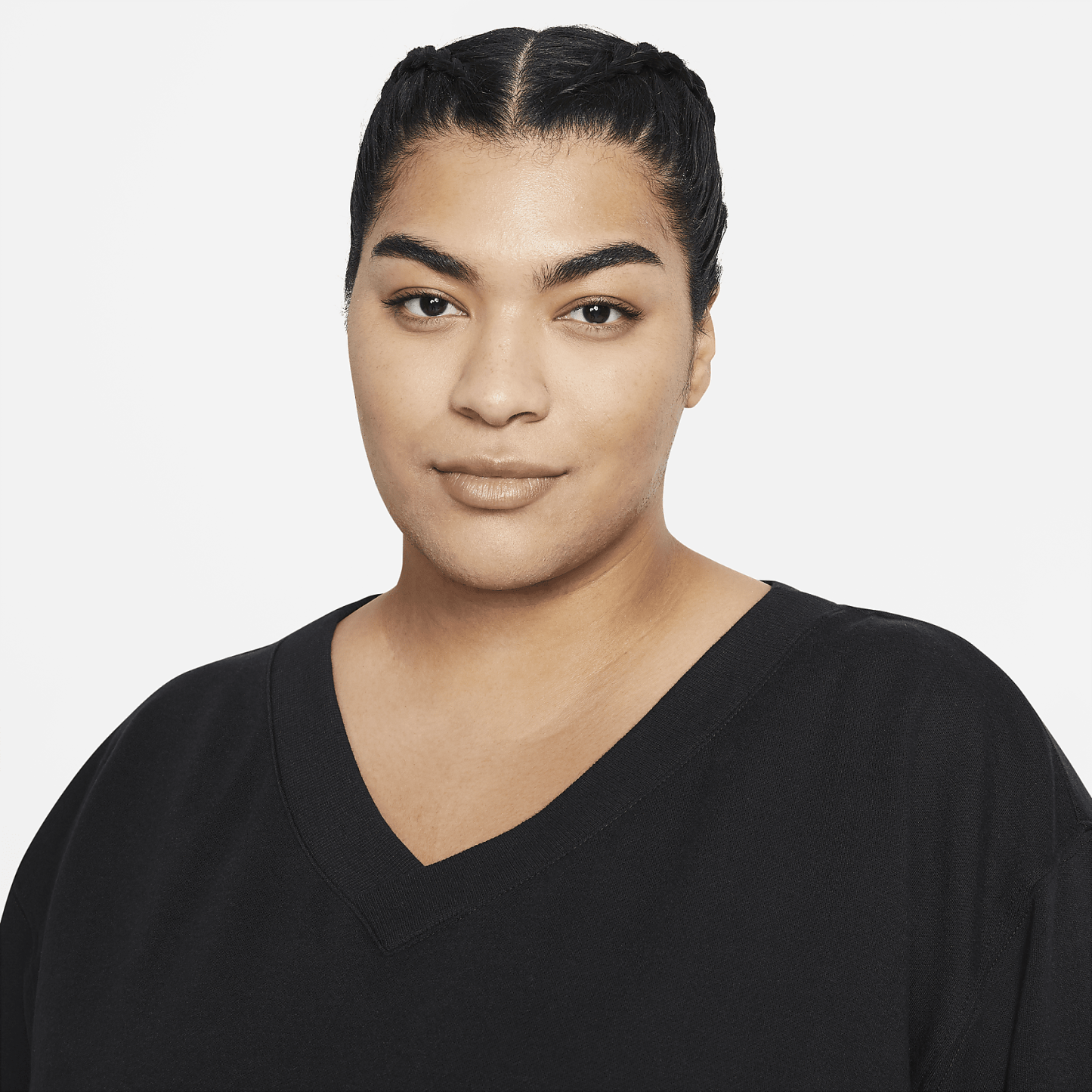 Women's Fleece V-Neck Top (Plus Size)