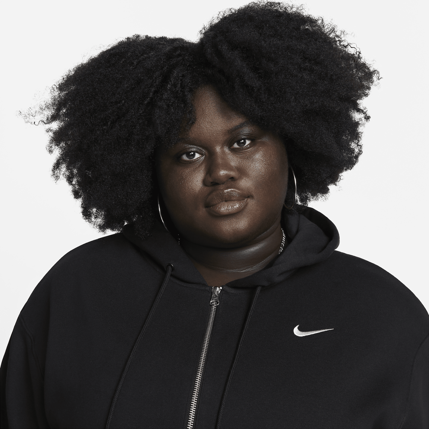 Sportswear - Women's Oversized Long Full-Zip Hoodie (Plus Size)