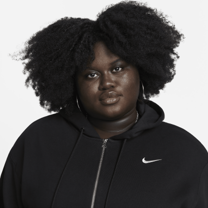 Sportswear - Women's Oversized Long Full-Zip Hoodie (Plus Size)