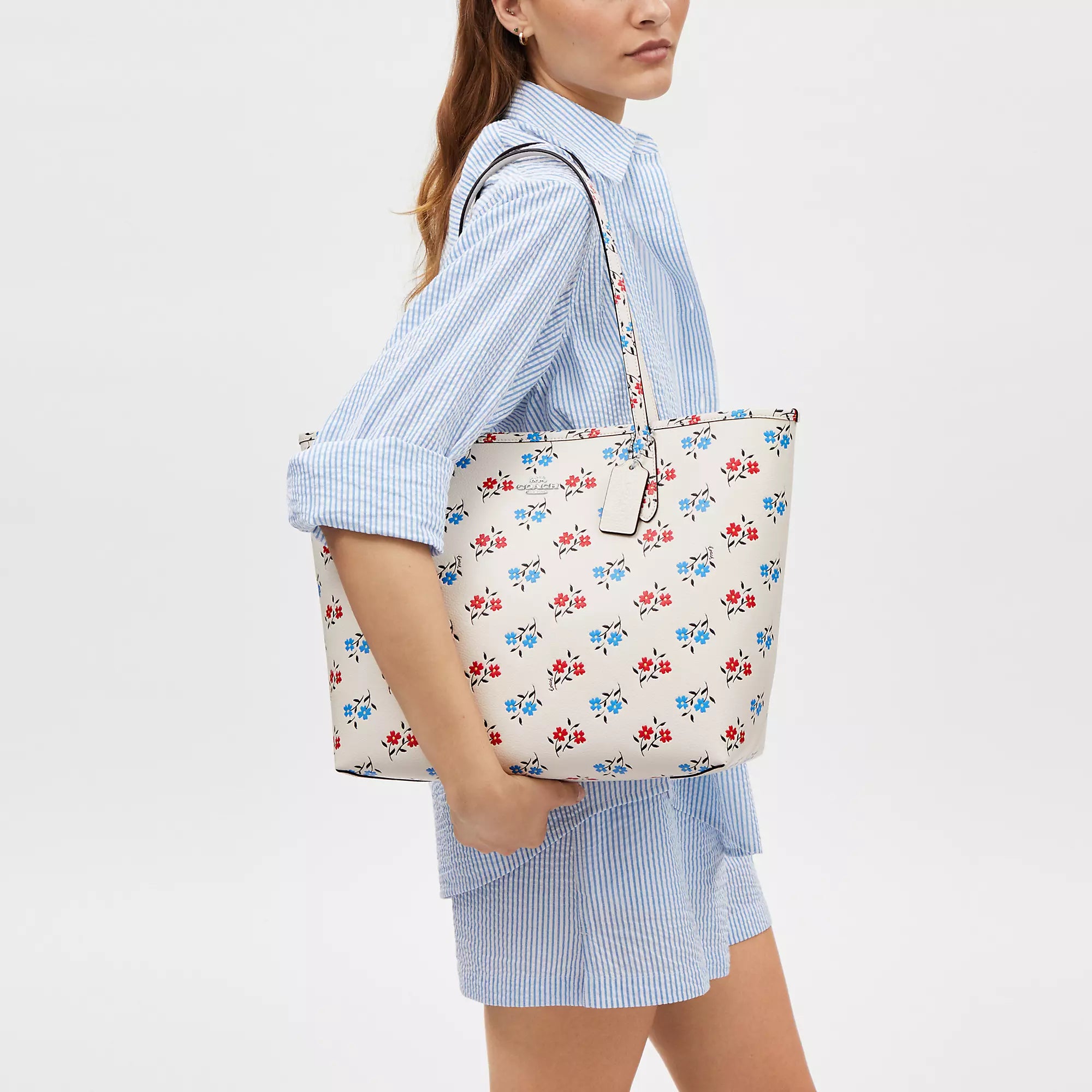 Coathtch Tote Bag With Floral Print