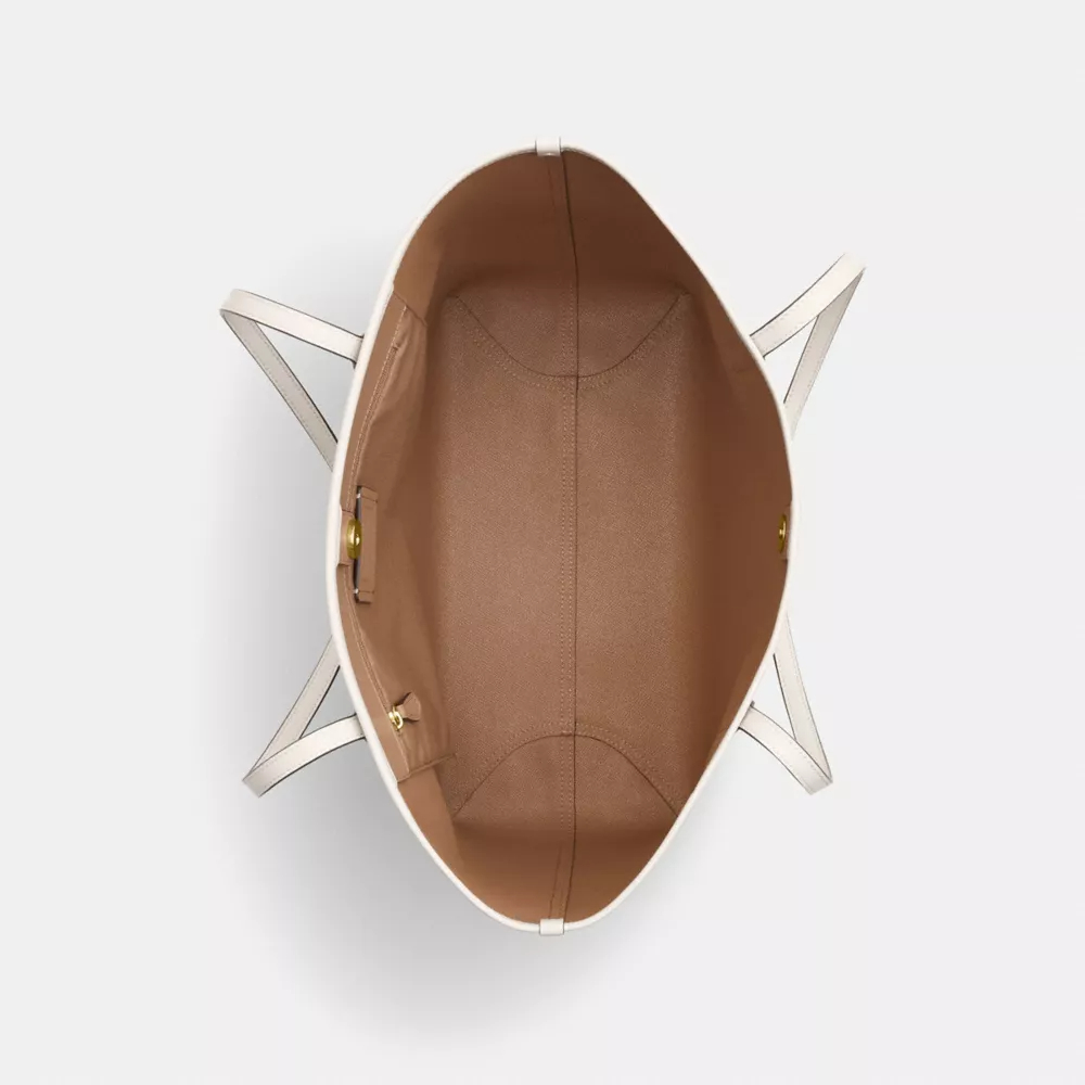  City Tote In Signature Canvas With Heart Print