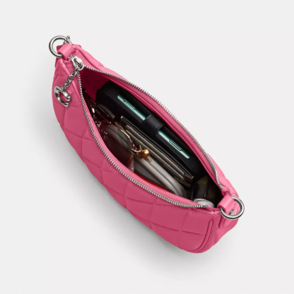 Mira Shoulder Bag With Pillow Quilting And Heart Strap