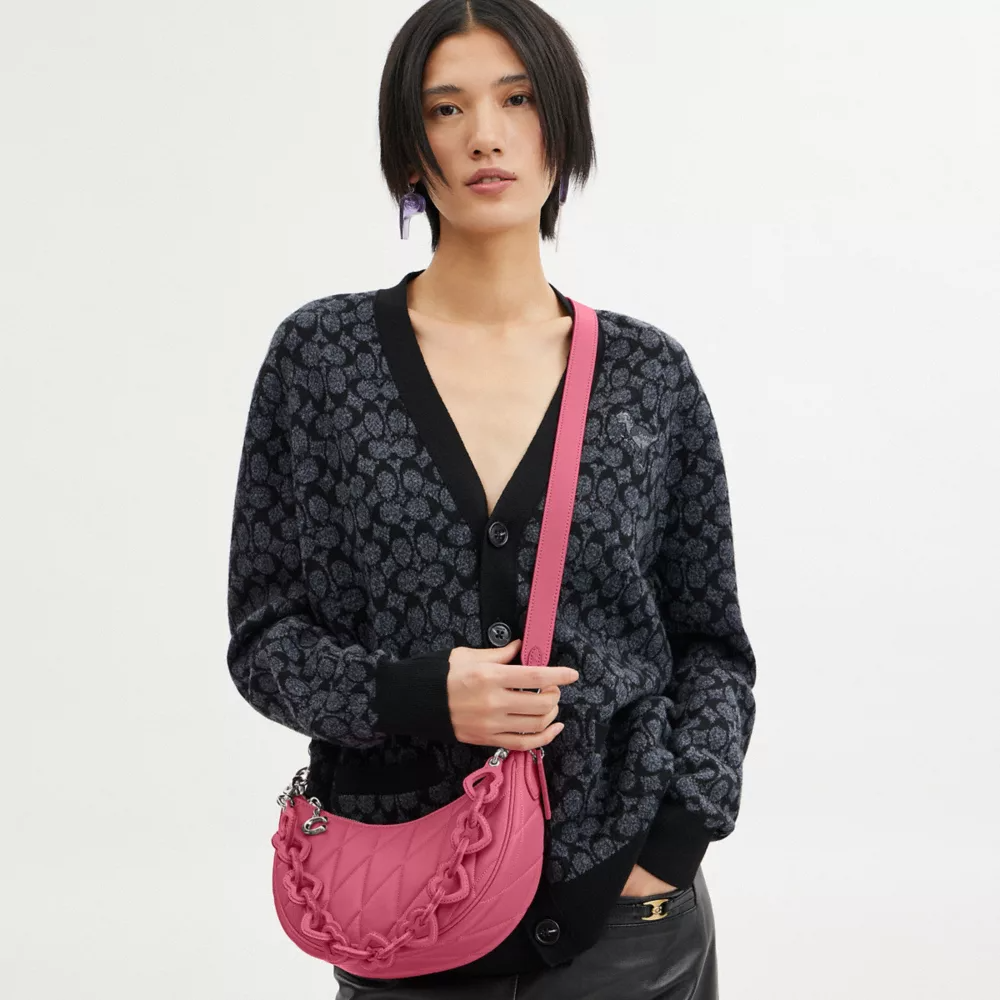 Mira Shoulder Bag With Pillow Quilting And Heart Strap