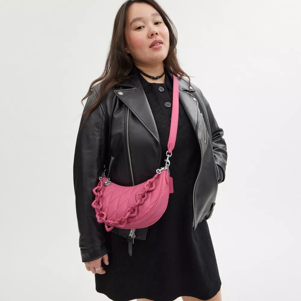 Mira Shoulder Bag With Pillow Quilting And Heart Strap