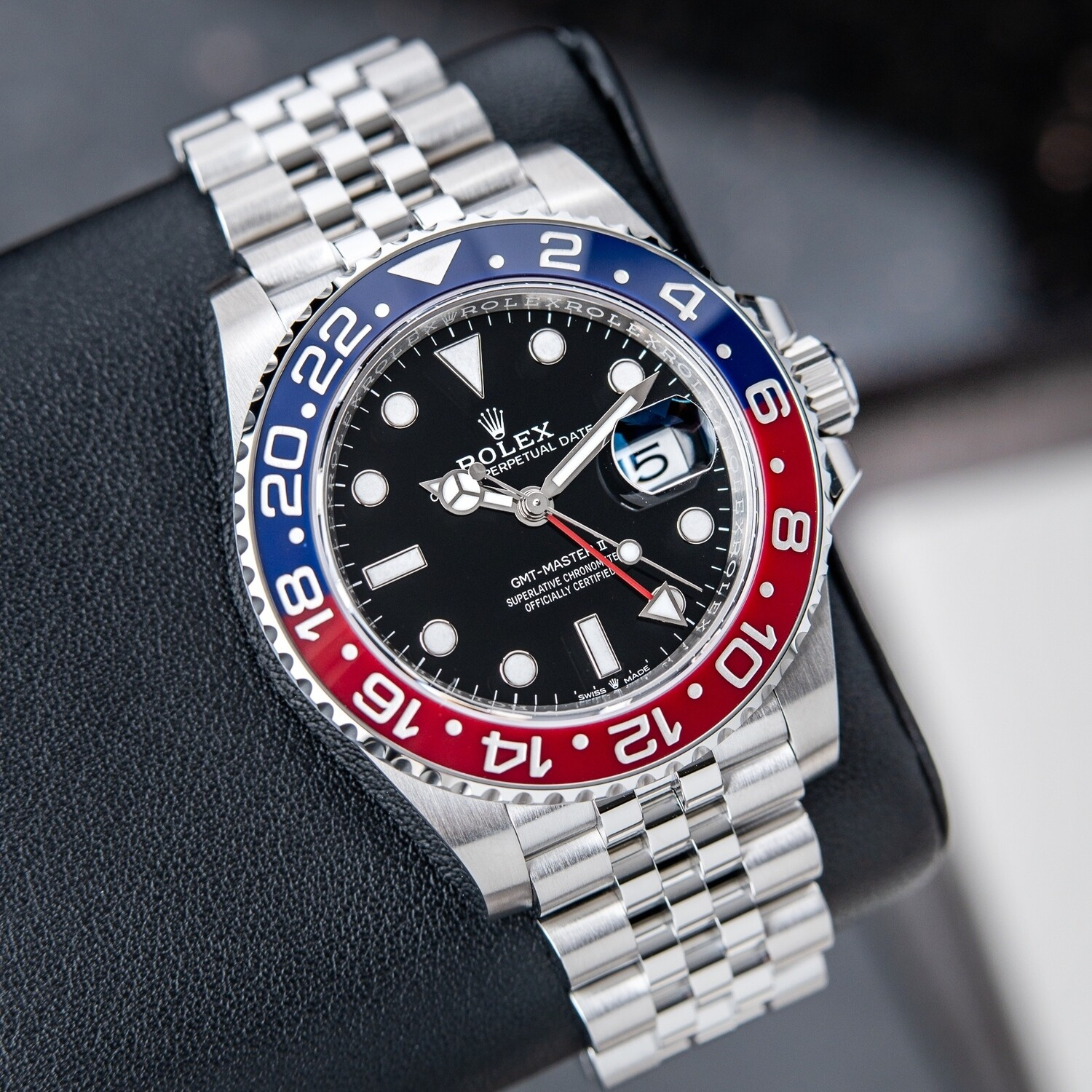 GMT-Master II 126710BLRO 'Pepsi' Stainless Steel Black Dial Jubilee