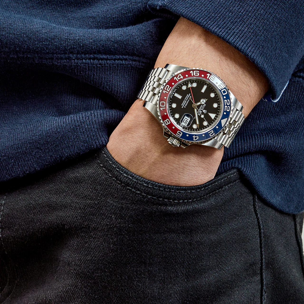 GMT-Master II 126710BLRO 'Pepsi' Stainless Steel Black Dial Jubilee
