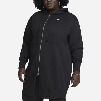 Sportswear - Women's Oversized Long Full-Zip Hoodie (Plus Size)