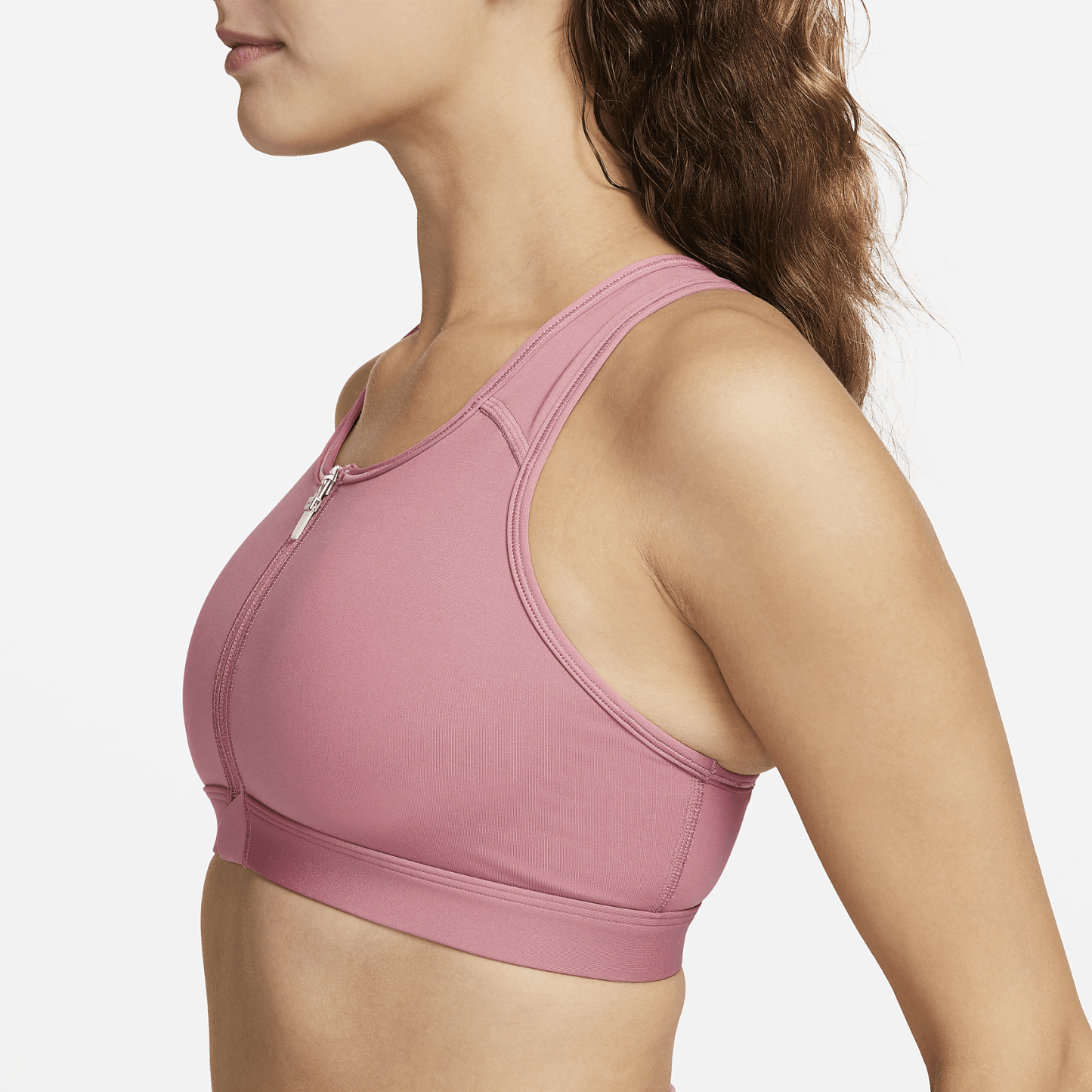 Women Medium-Support Padded Zip-Front Sports Bra