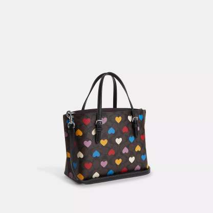 Coathtch  Mollie Tote 25 In Signature Canvas With Heart Print