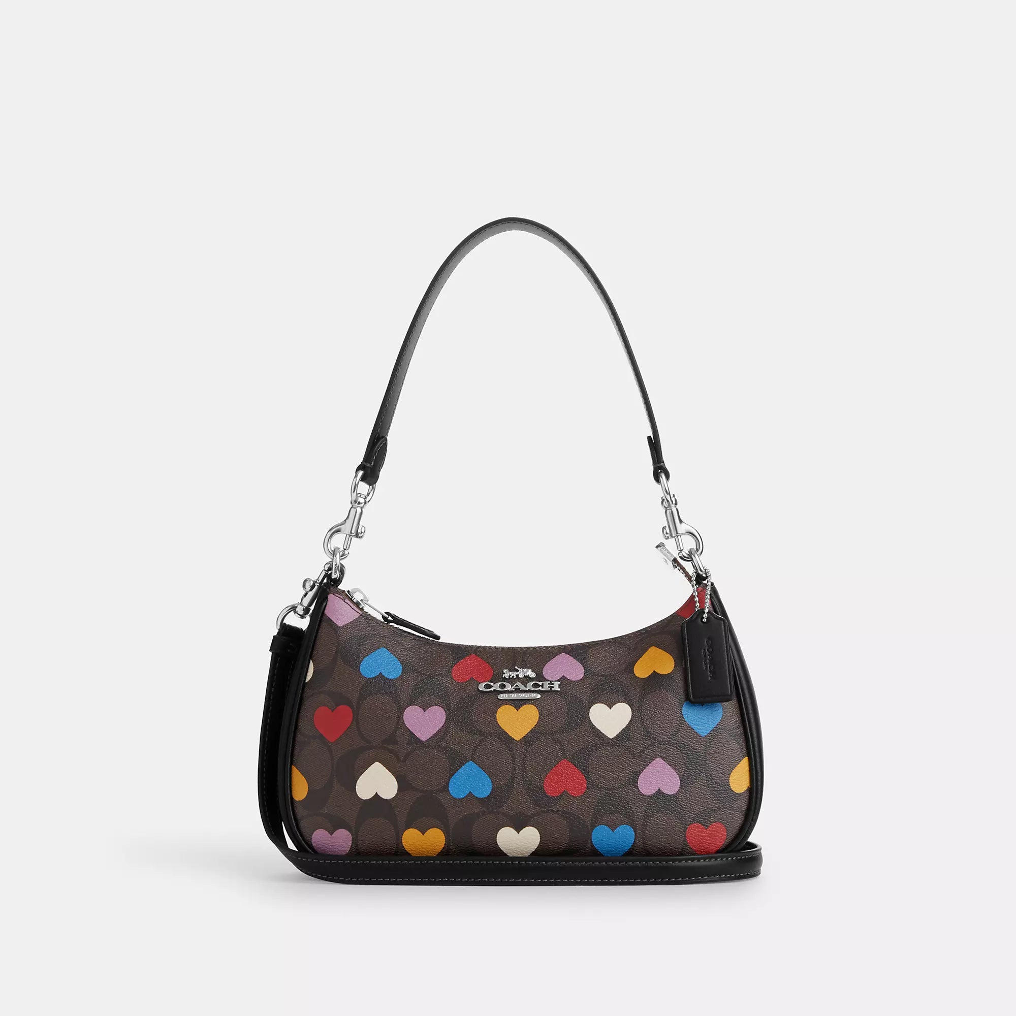 Coathtch  Teri Shoulder Bag In Signature Canvas With Heart Print